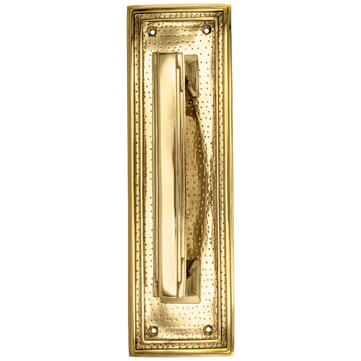 10 inch Solid Brass Classic Style Pull Plate (Several Finishes Available) COPPER MOUNTAIN HARDWARE
