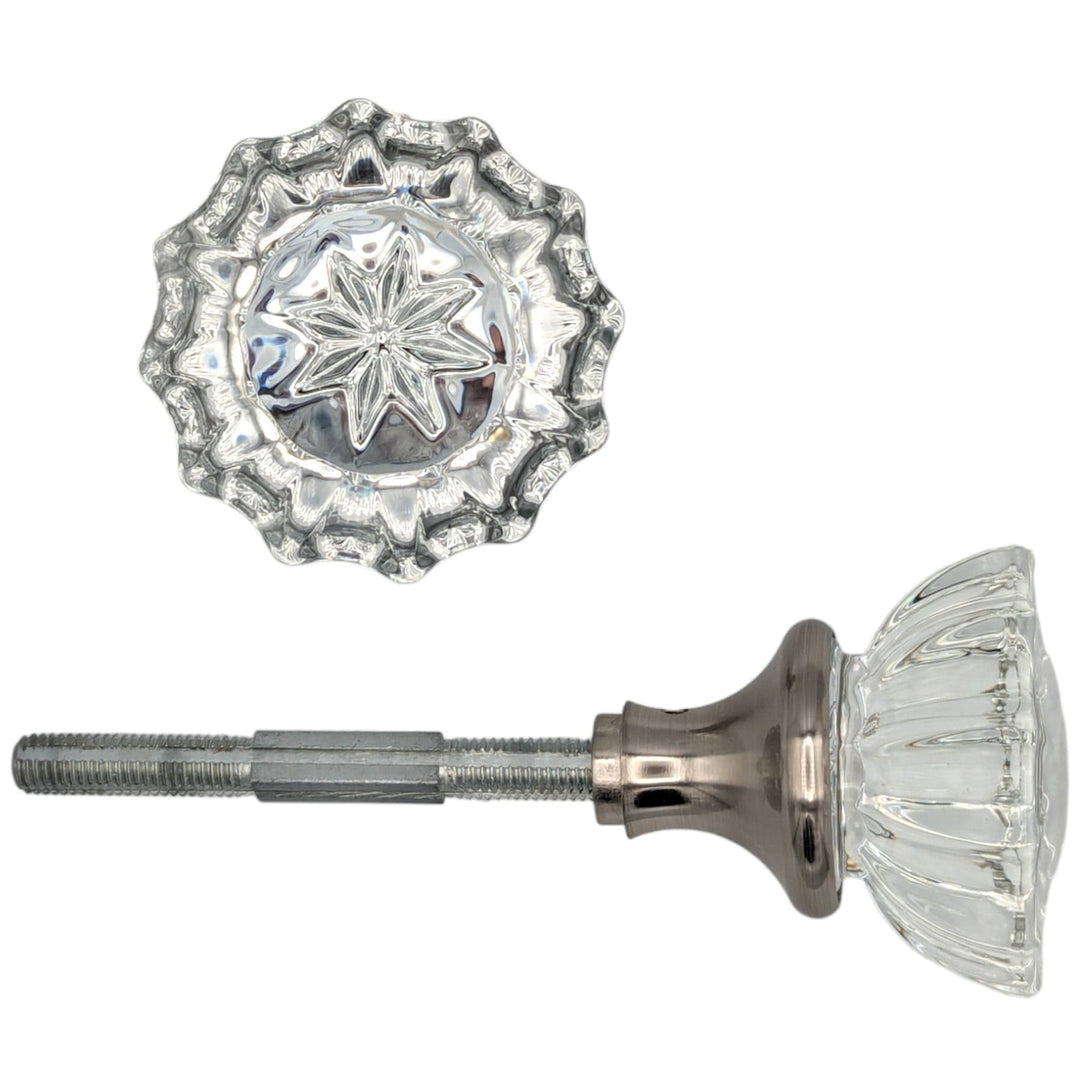 Fluted Crystal Spare Knob Set (Satin Nickel) COPPER MOUNTAIN HARDWARE