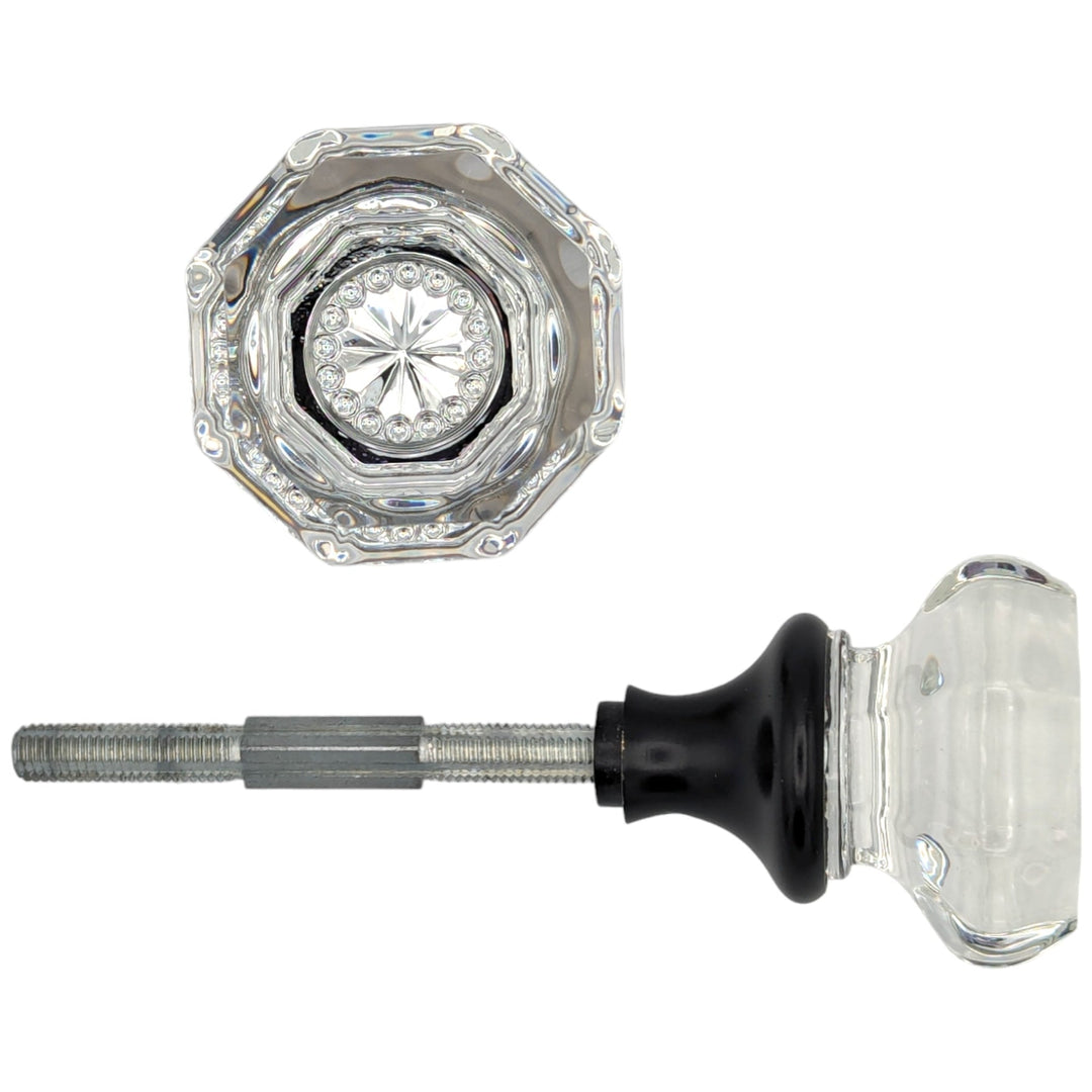 Octagon Crystal Spare Door Knob Set (Black Bronze) COPPER MOUNTAIN HARDWARE