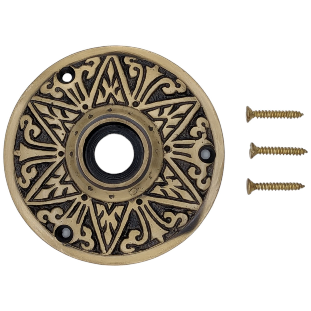 Eastlake Solid Brass Rosette (Several Finishes Available) COPPER MOUNTAIN HARDWARE