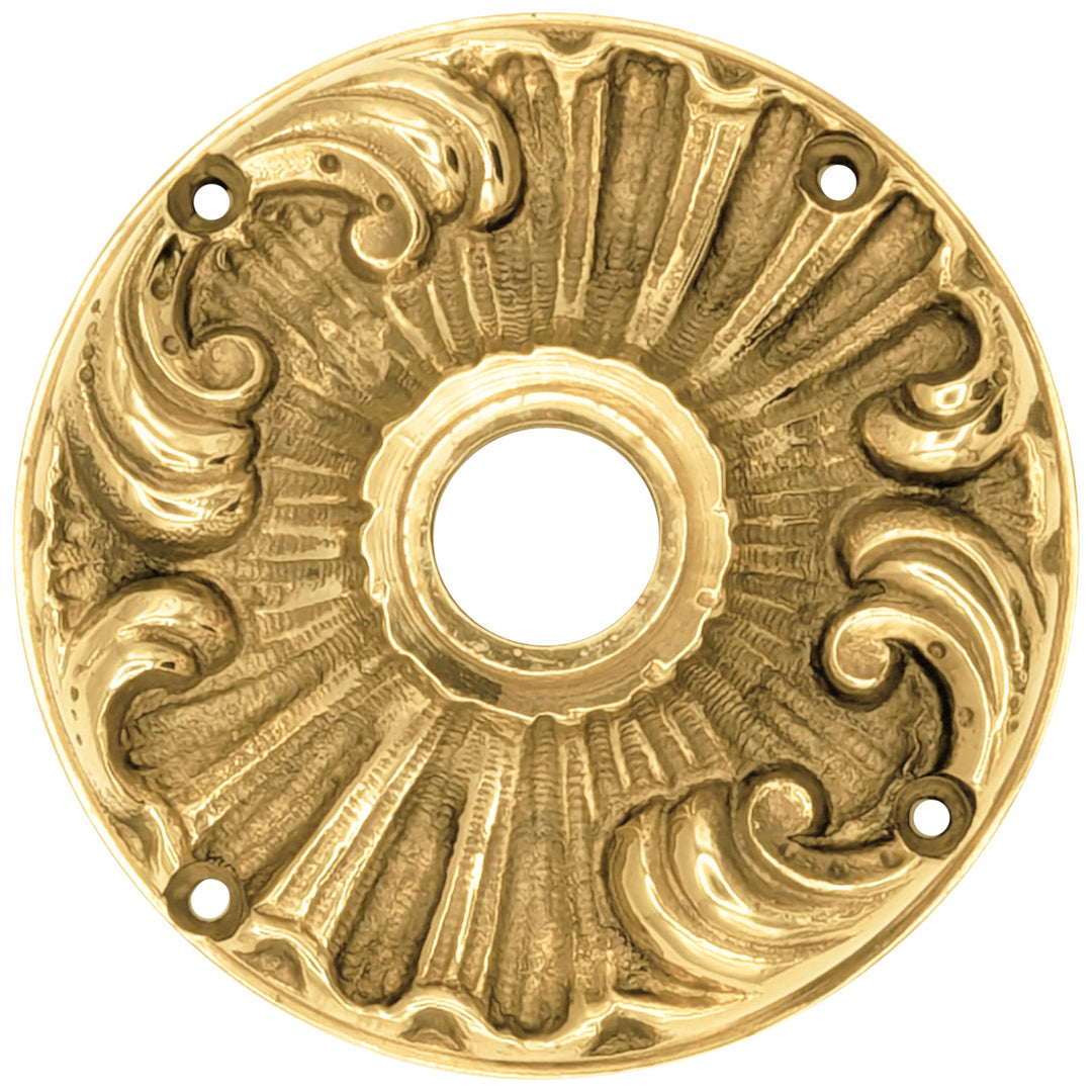 Romanesque Solid Brass Rosette Plates (Several Finishes Available) COPPER MOUNTAIN HARDWARE