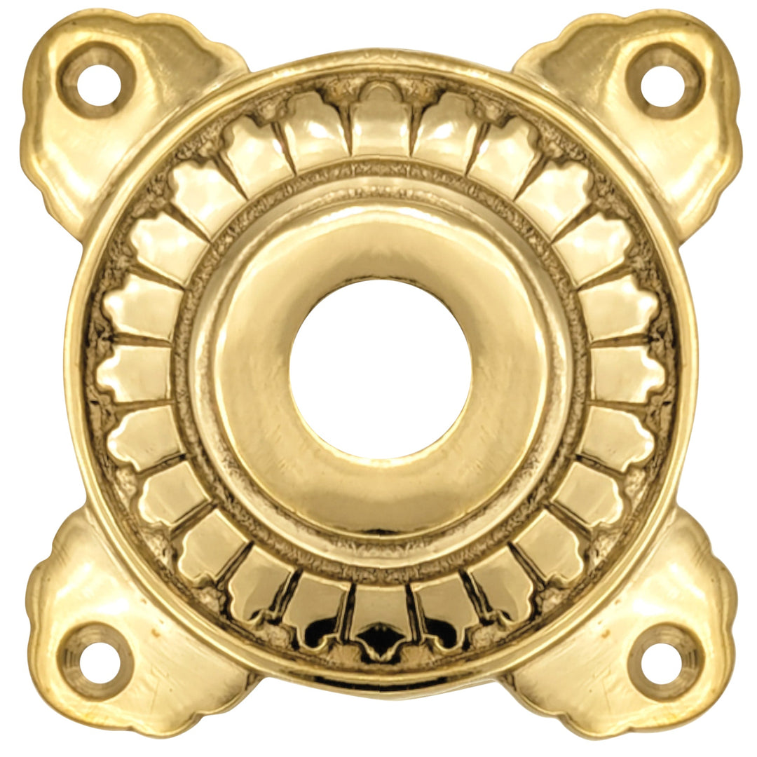 Art Deco Solid Brass Doorknob Rosette (Several Finishes Available) COPPER MOUNTAIN HARDWARE