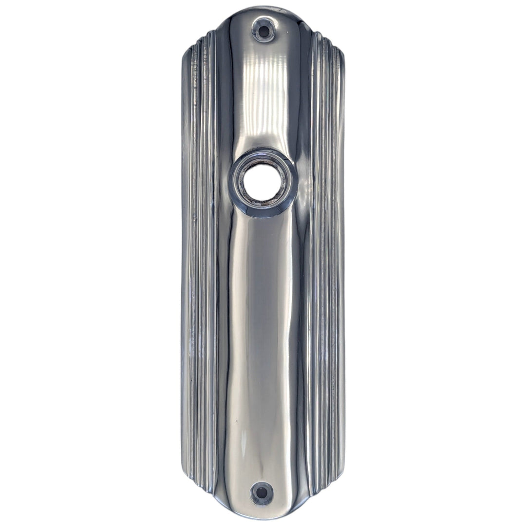Art Deco Long Solid Brass Door Backplate (Several Finishes Available) COPPER MOUNTAIN HARDWARE