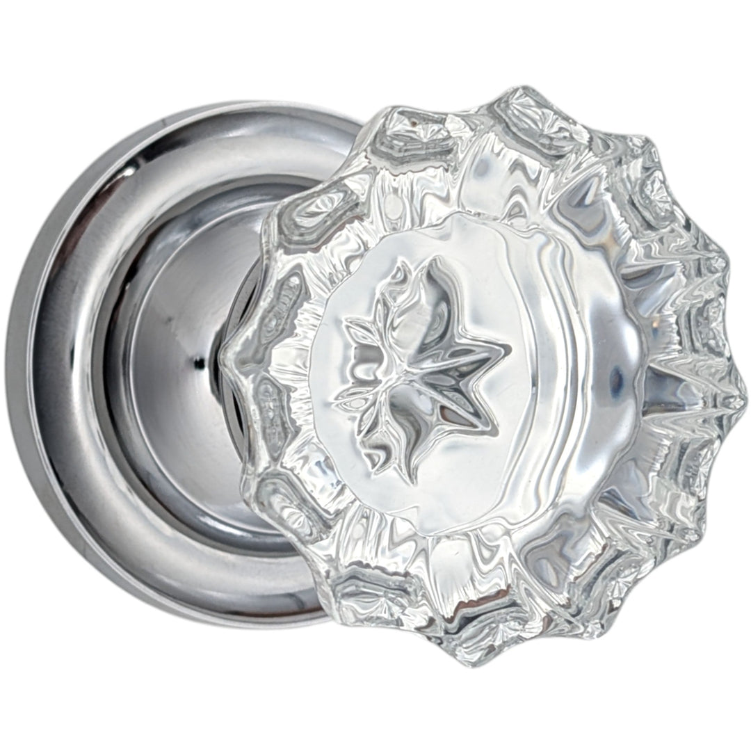 Magnifique™ Classic Door Set with Crystal Fluted Knobs (Several Finishes Available)