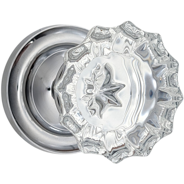 Magnifique™ Classic Door Set with Crystal Fluted Knobs (Several Finishes Available)