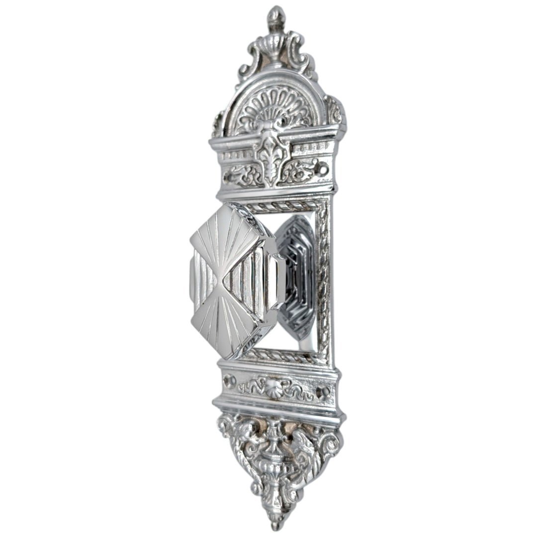 COPPER MOUNTAIN HARDWARE European Door Set With Art Deco Fanfare Knob in Several Finishes