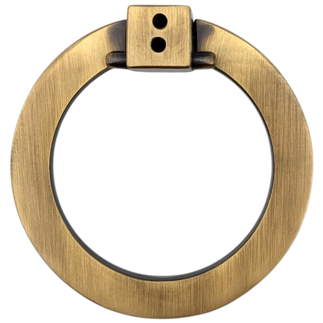 3 Inch Mission Style Solid Brass Drawer Ring Pull (Several Finishes Available)