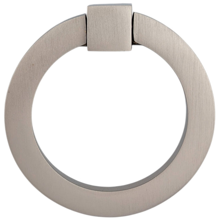 3 Inch Mission Style Solid Brass Drawer Ring Pull (Satin Nickel)