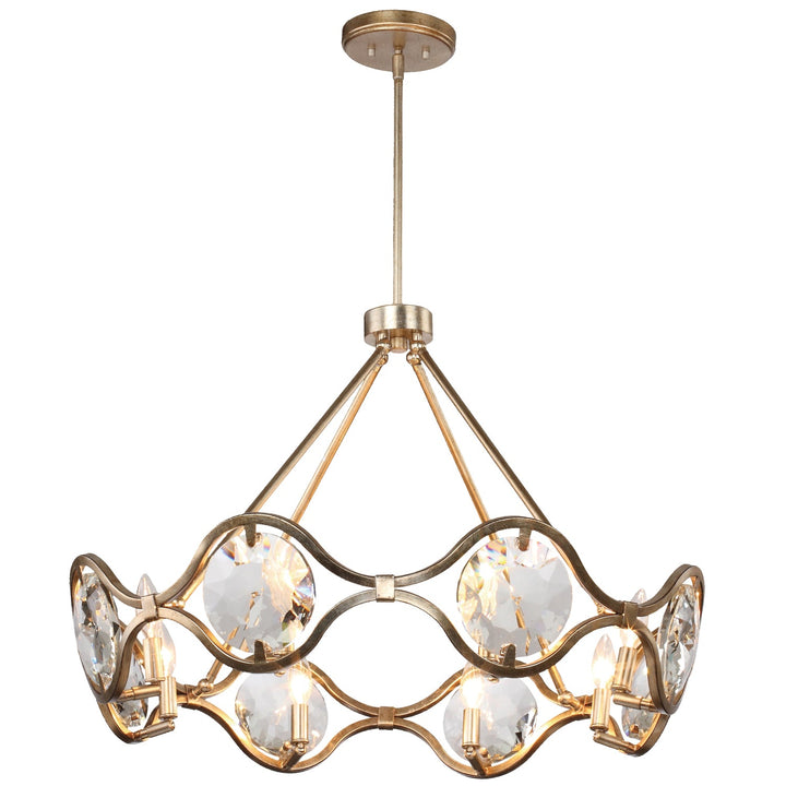 Crystorama Crystorama Quincy 8 Light Distressed Twilight Chandelier