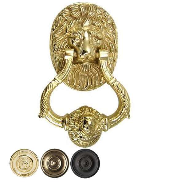 COPPER MOUNTAIN HARDWARE 4 3/4 Inch Large Ornate Lion Door Knocker in Several Finishes
