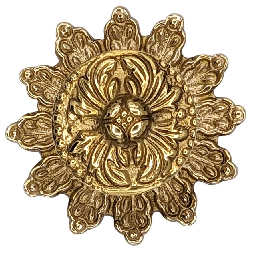 2 5/8 Inch Rococo Cabinet & Furniture Knob with Backplate (Several Finishes Available) COPPER MOUNTAIN HARDWARE