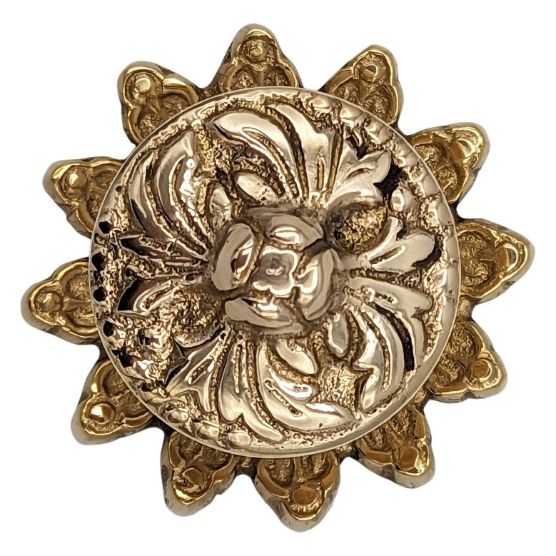 2 Inch Rococo Cabinet & Furniture Knob with Backplate (Several Finishes Available)