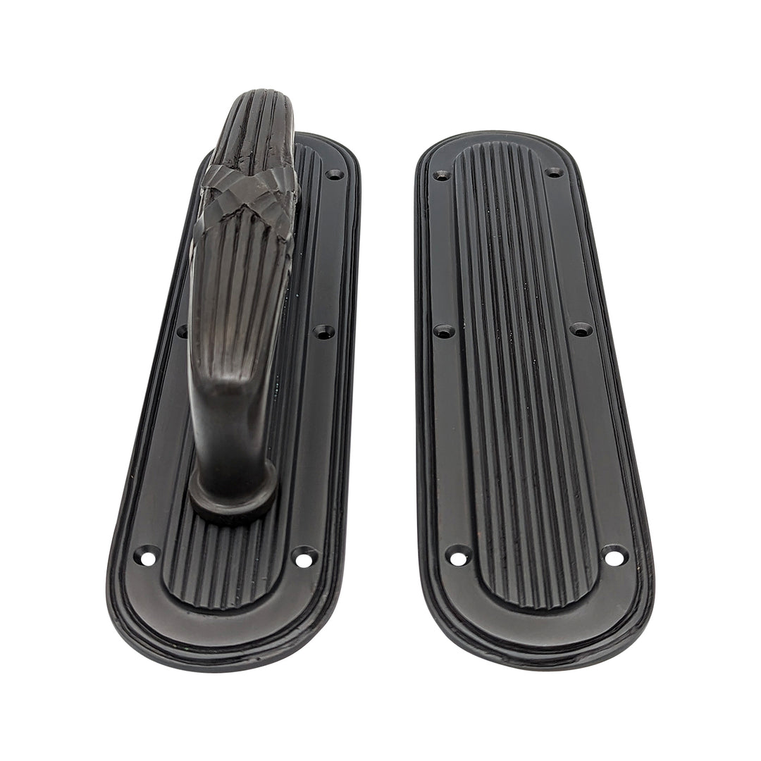 10 1/2 Inch Art Deco Style Door Pull and Push Plate (Several Finishes Available)