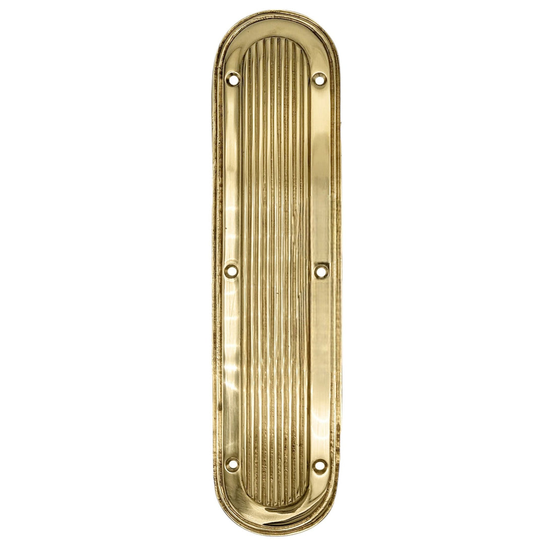 COPPER MOUNTAIN HARDWARE 10 1/2" Classic Art Deco Solid Brass Push Plate in Several Finishes