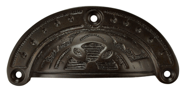 COPPER MOUNTAIN HARDWARE 4 Inch Overall Solid Brass Decorative Cup Pull