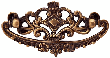 4 1/8 Inch Solid Brass Ornate Victorian Pull COPPER MOUNTAIN HARDWARE