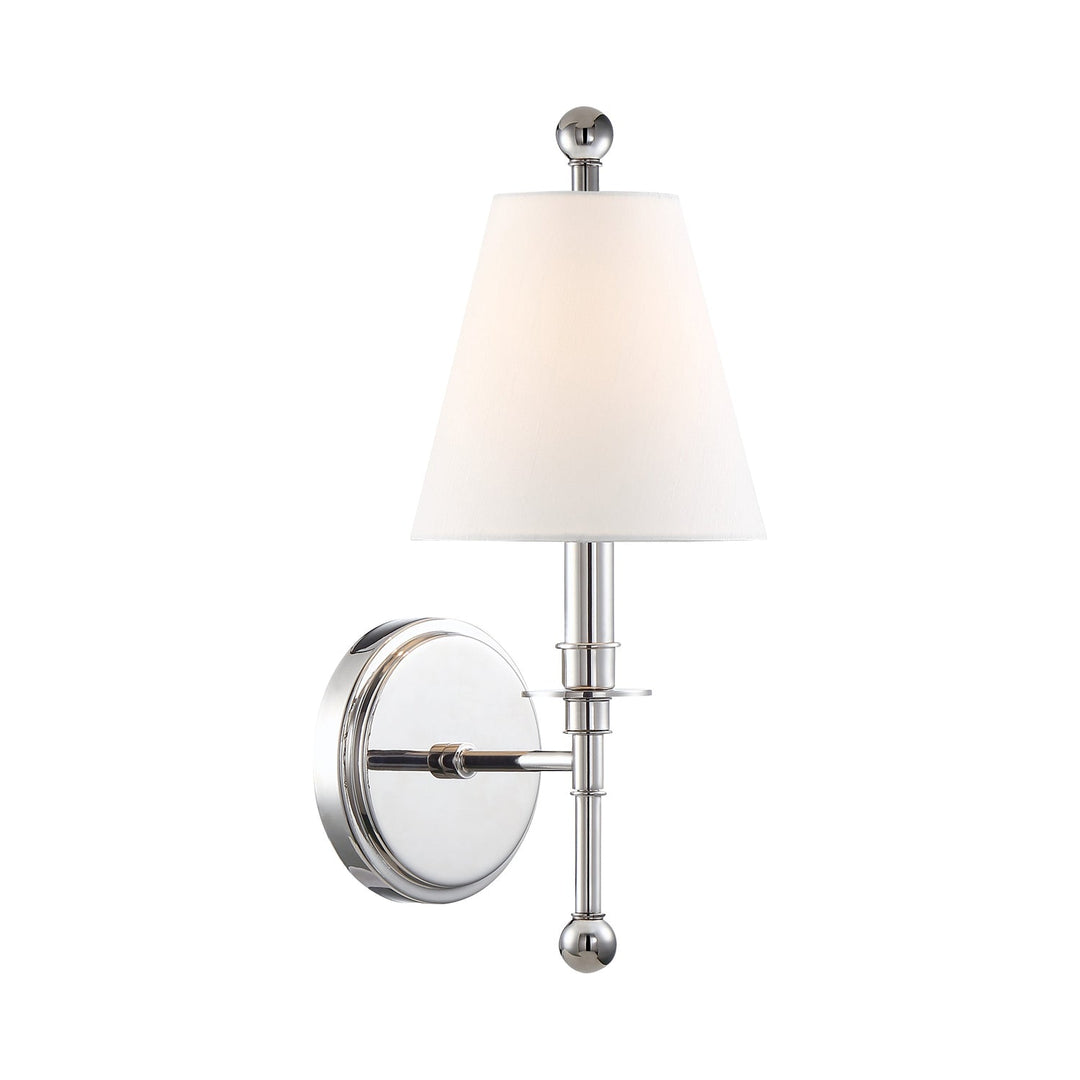Crystorama Crystorama Riverdale 1 Light Polished Nickel Sconce