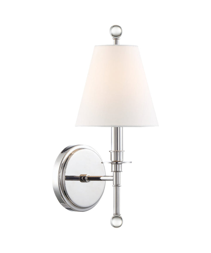 Crystorama Crystorama Riverdale 1 Light Polished Nickel Sconce