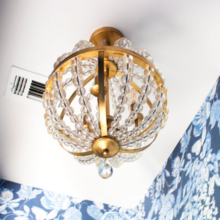 Crystorama Crystorama Roxy 3 Light Antique Gold Mini Chandelier