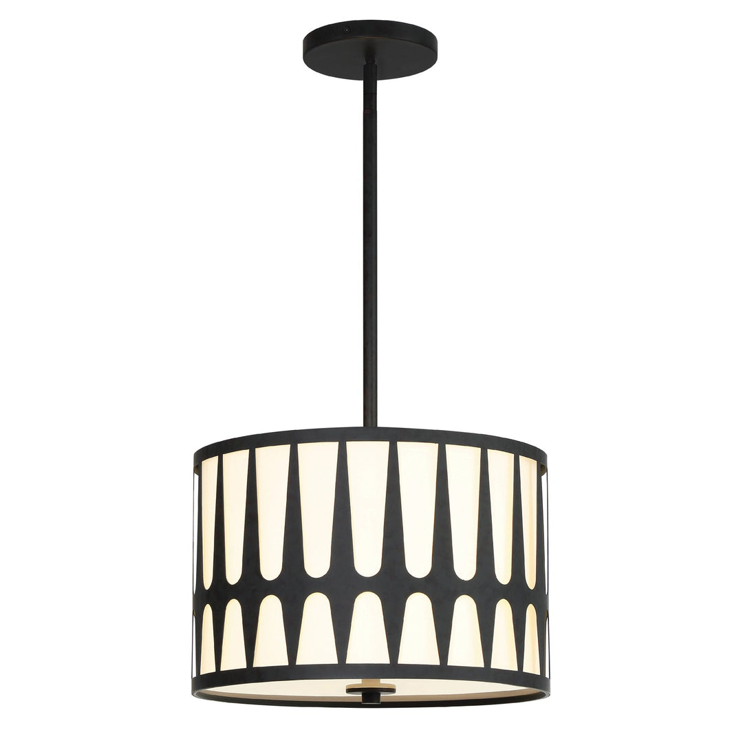 Crystorama Crystorama Royston 3 Light Black Mini Chandelier