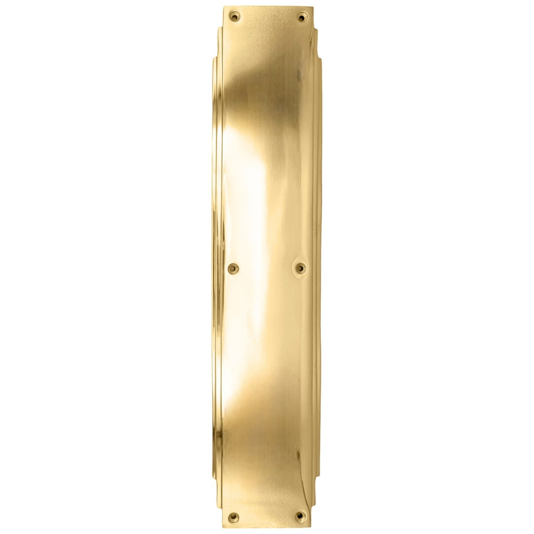 14 Inch Solid Brass Art Deco Skyscraper Push Plate COPPER MOUNTAIN HARDWARE