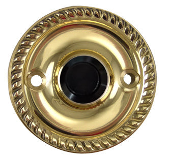 Solid Brass Georgian Roped Doorbell (Several Finishes Available) COPPER MOUNTAIN HARDWARE