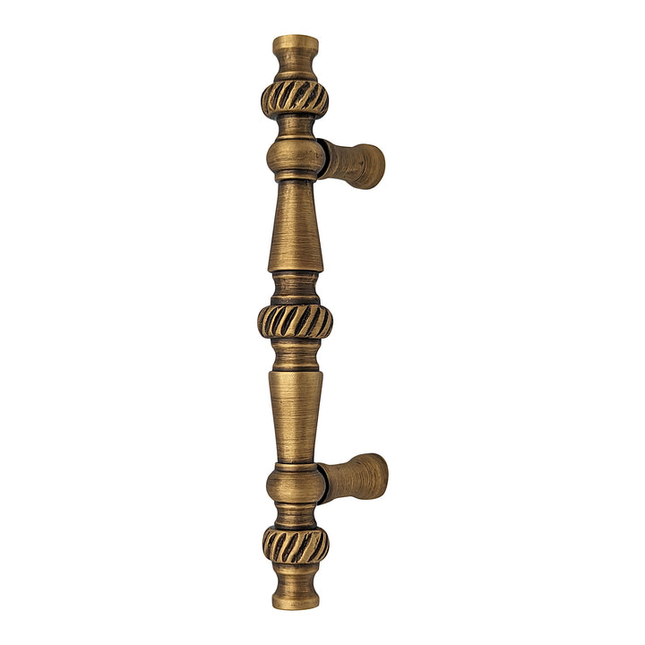 5 Inch Overall (3 Inch c-c) Solid Brass Georgian Roped Style Pull (Several Finishes Available)