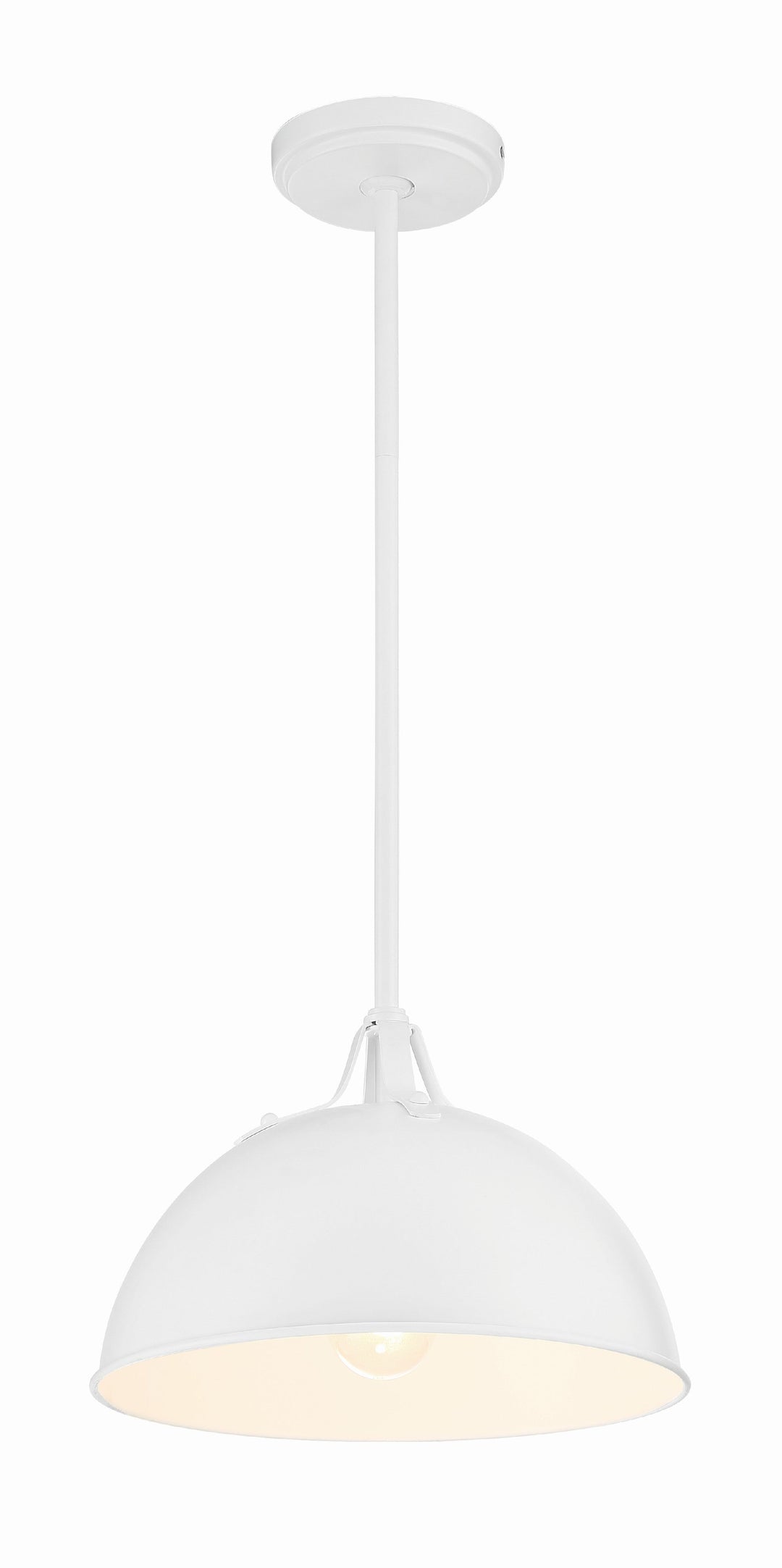 Soto 1 Light White Mini Pendant Pendant Crystorama