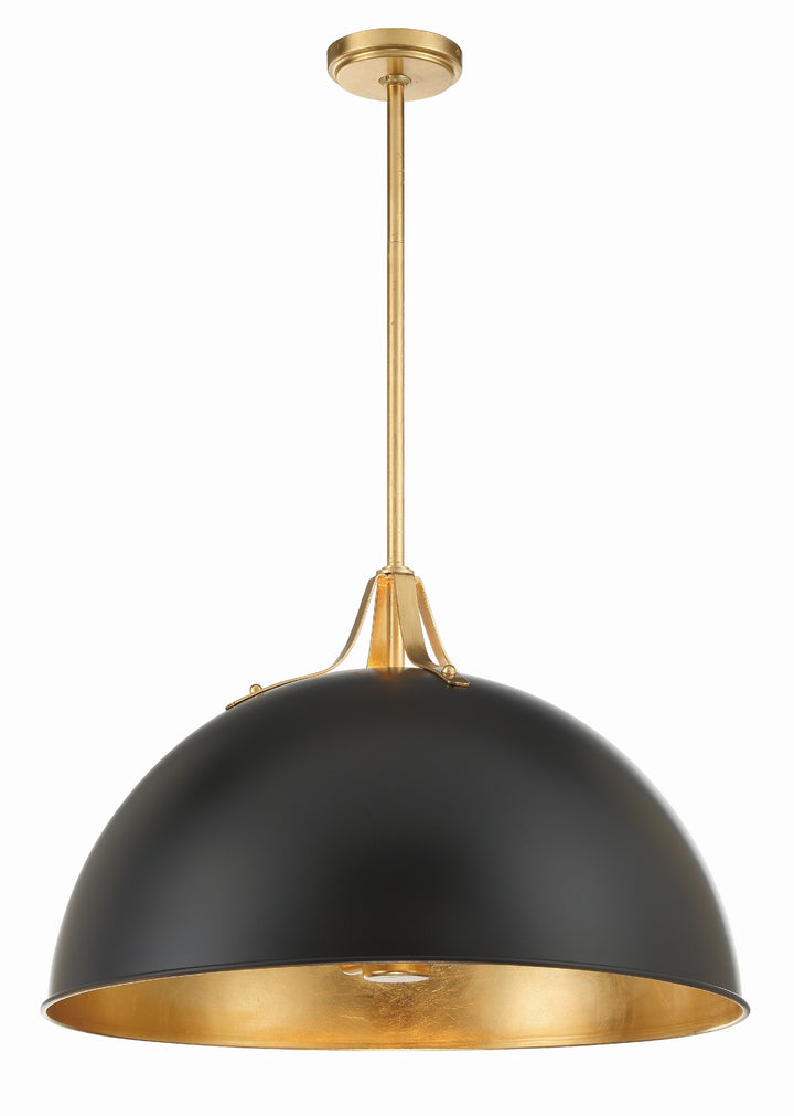 Crystorama Crystorama Soto 3 Light Matte Black + Antique Gold Chandelier