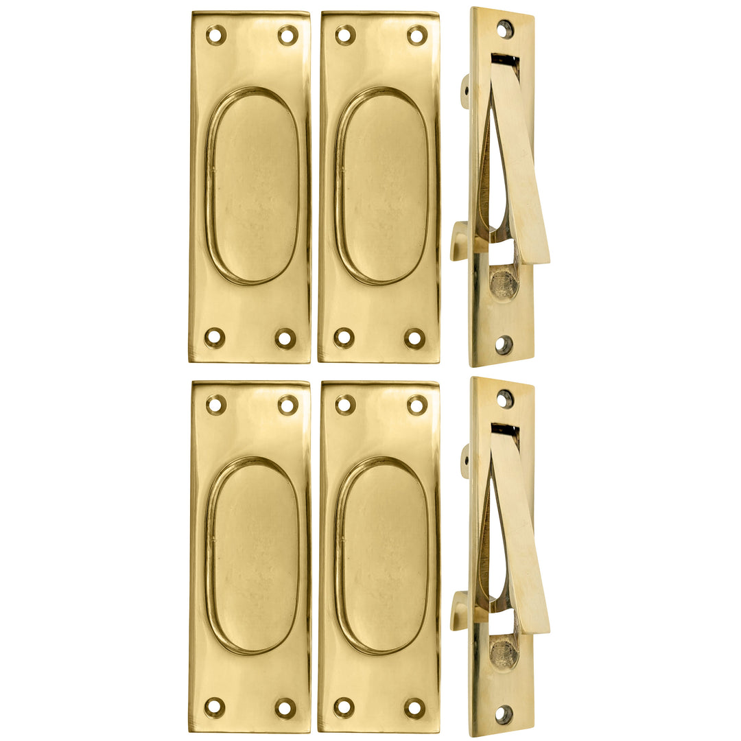 Traditional Rectangular Pocket Door Set (Several Finishes Available) COPPER MOUNTAIN HARDWARE