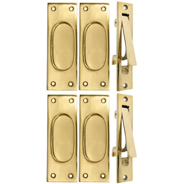 Traditional Rectangular Pocket Door Set (Several Finishes Available) COPPER MOUNTAIN HARDWARE