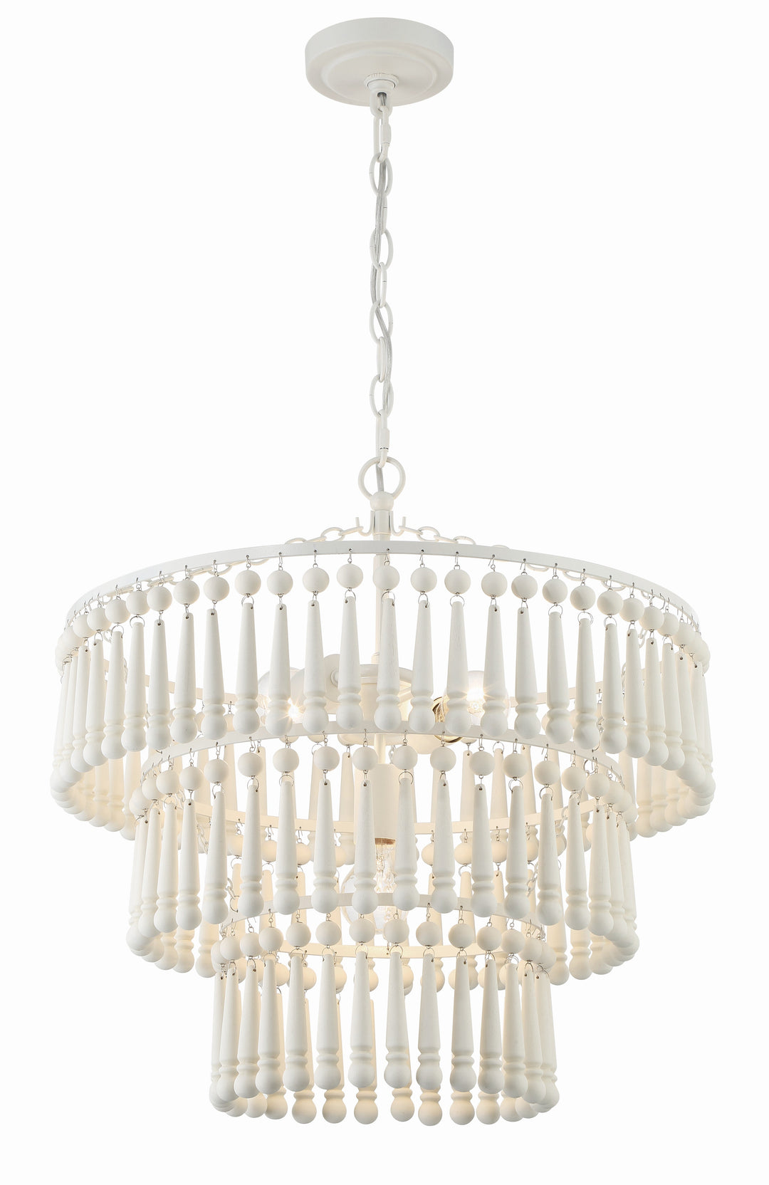 Crystorama Crystorama Tiana 3 Light Matte White Chandelier