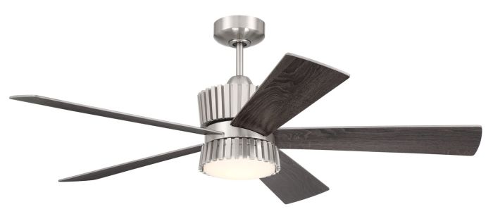 ##Antique Hardware## 52" Theiry in Brushed Polished Nickel w/ Brushed Nickel/Greywood Blades