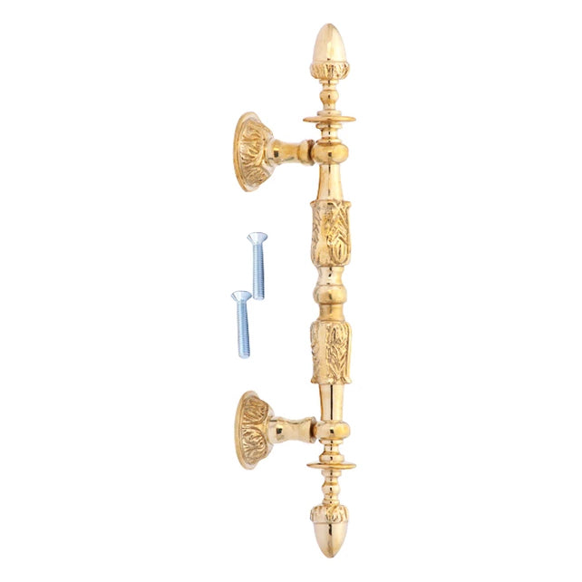 8 Inch (4 1/2 Inch C-C) Solid Brass French Empire Door Pull