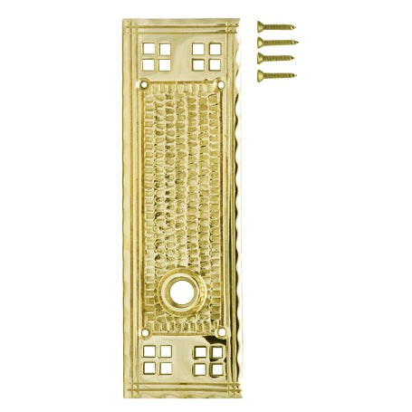Arts & Crafts Style Solid Brass Backplate (Several Finishes Available)