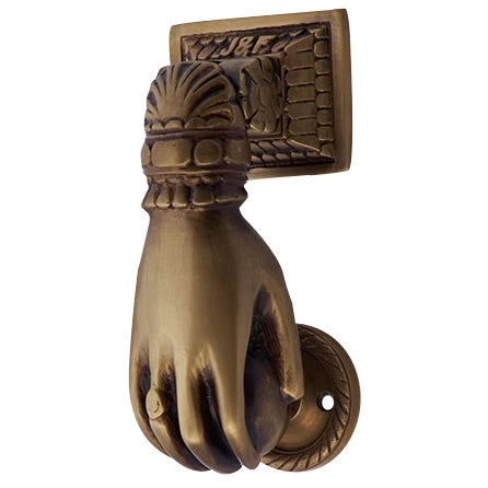 Ball-in-Hand 4 1/2 Inch Brass Door Knocker (Several Finishes Available)