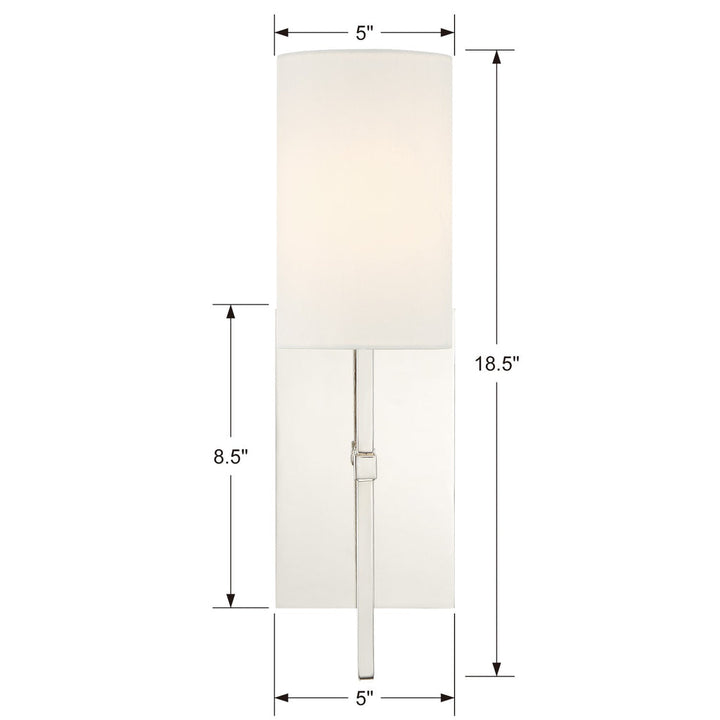 Crystorama Crystorama Veronica 1 Light Polished Nickel Sconce
