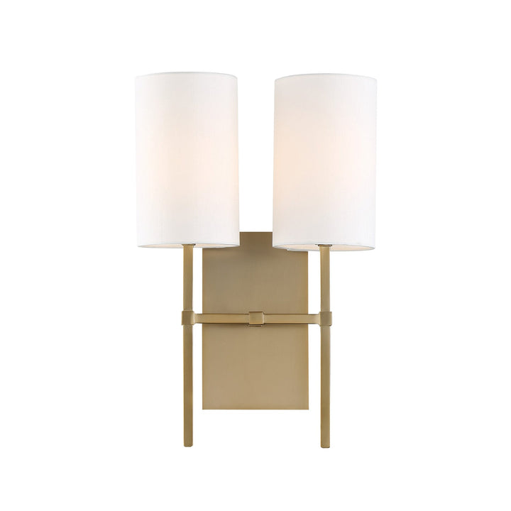 Crystorama Crystorama Veronica 2 Light Aged Brass Sconce