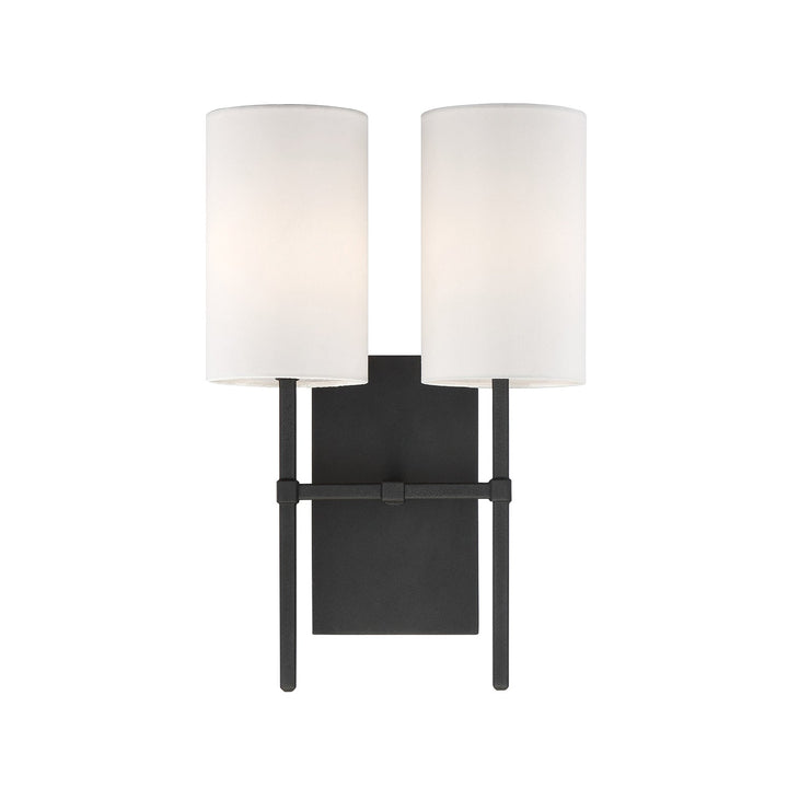 Crystorama Crystorama Veronica 2 Light Black Forged Sconce