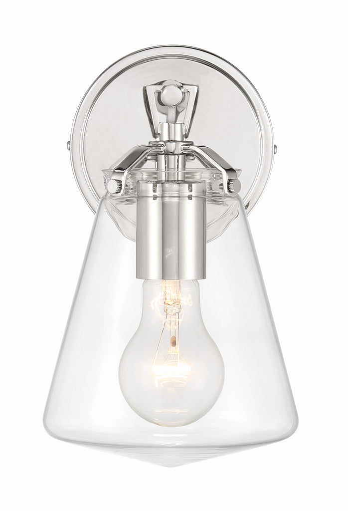 Crystorama Crystorama Voss 1 Light Polished Nickel Sconce