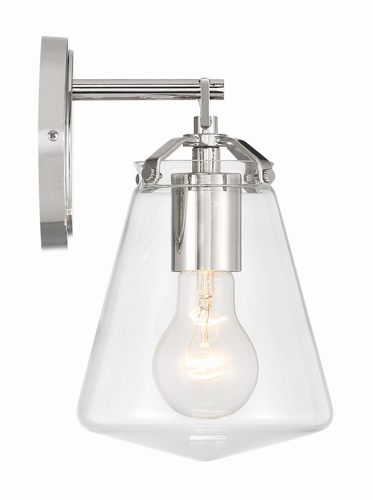 Crystorama Crystorama Voss 1 Light Polished Nickel Sconce