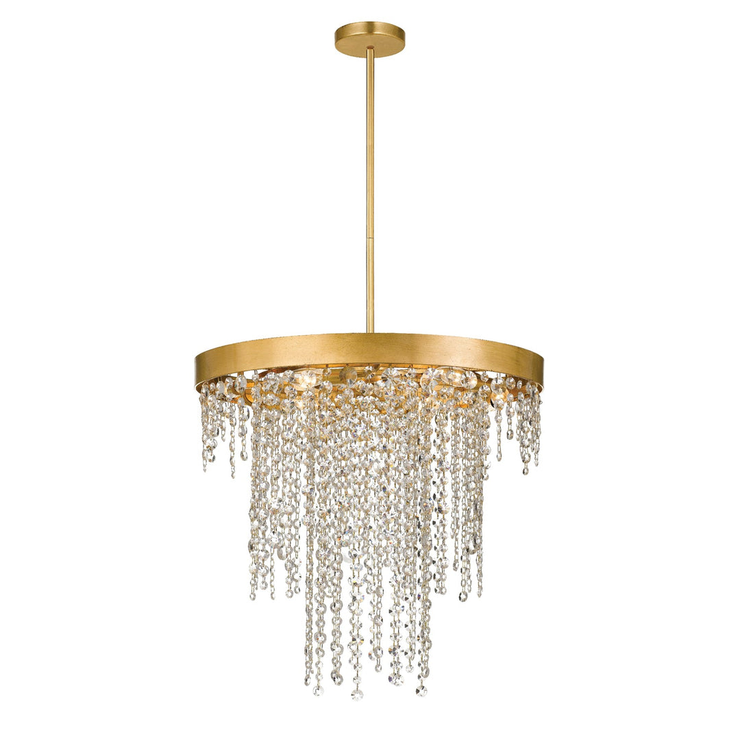 Crystorama Crystorama Winham 6 Light Antique Gold Crystal Chandelier