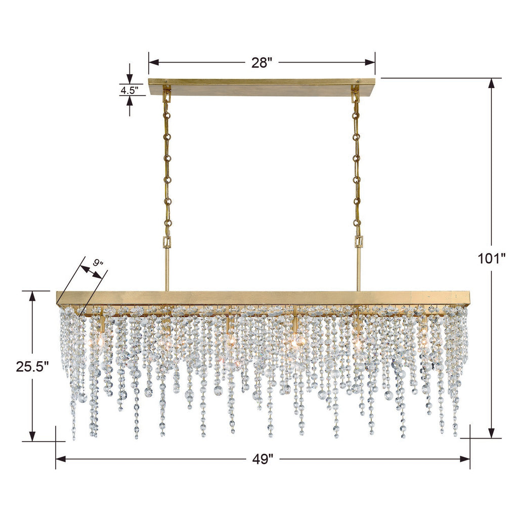 Crystorama Crystorama Winham 6 Light Antique Gold Chandelier