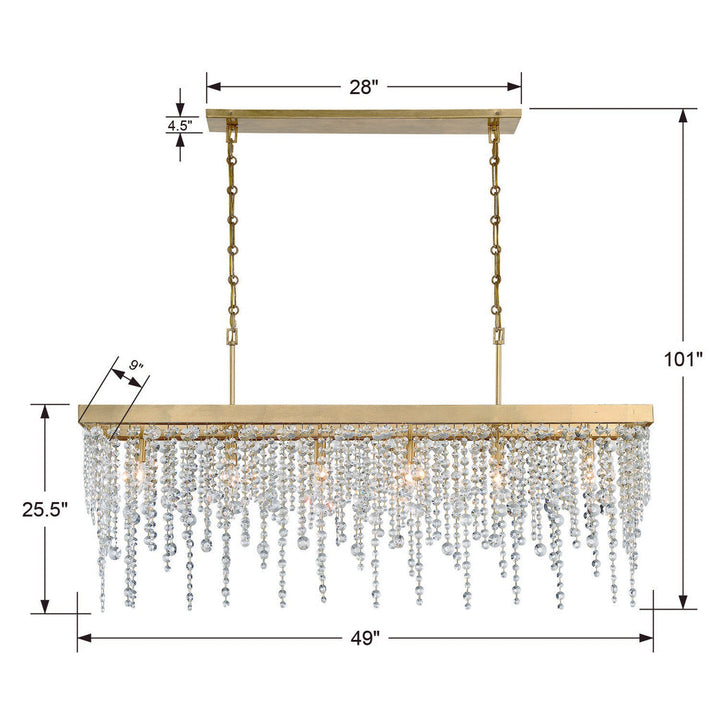 Crystorama Crystorama Winham 6 Light Antique Gold Chandelier