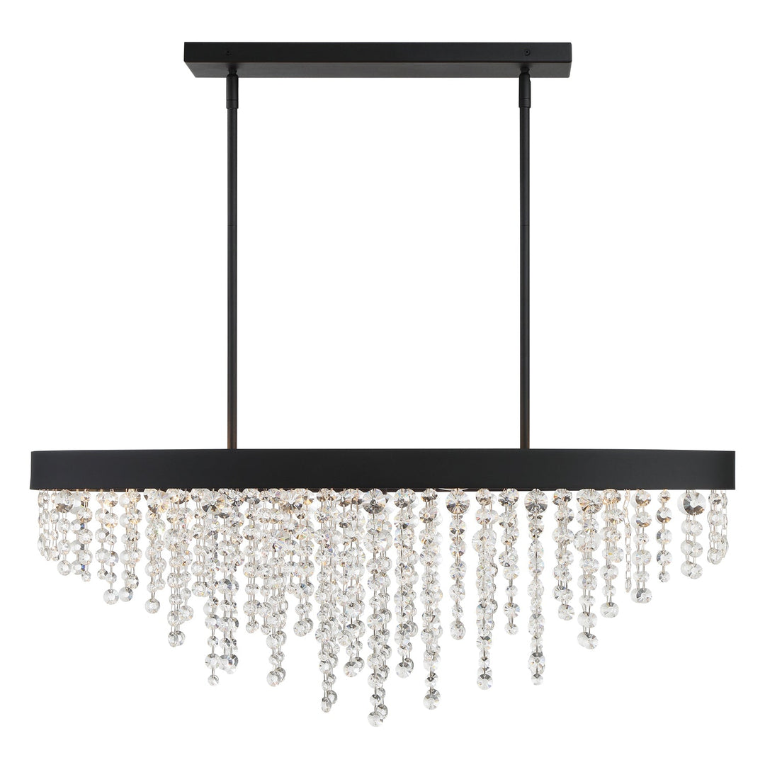 Crystorama Crystorama Winham 8 Light Black Forged Chandelier