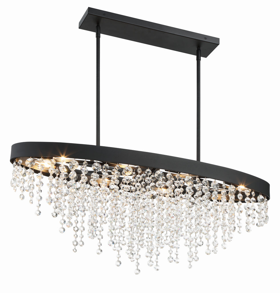 Crystorama Crystorama Winham 8 Light Black Forged Chandelier