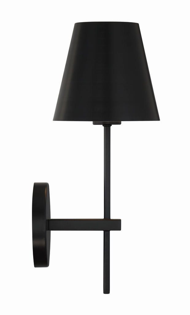 Crystorama Crystorama Xavier 1 Light Matte Black Sconce