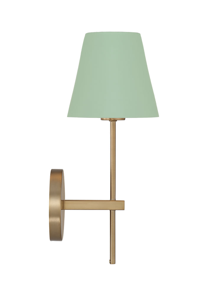 Crystorama Crystorama Xavier 1 Light Vibrant Gold + Green Sconce