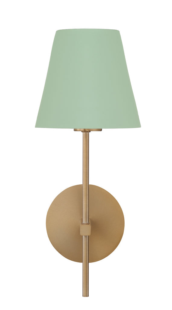 Crystorama Crystorama Xavier 1 Light Vibrant Gold + Green Sconce