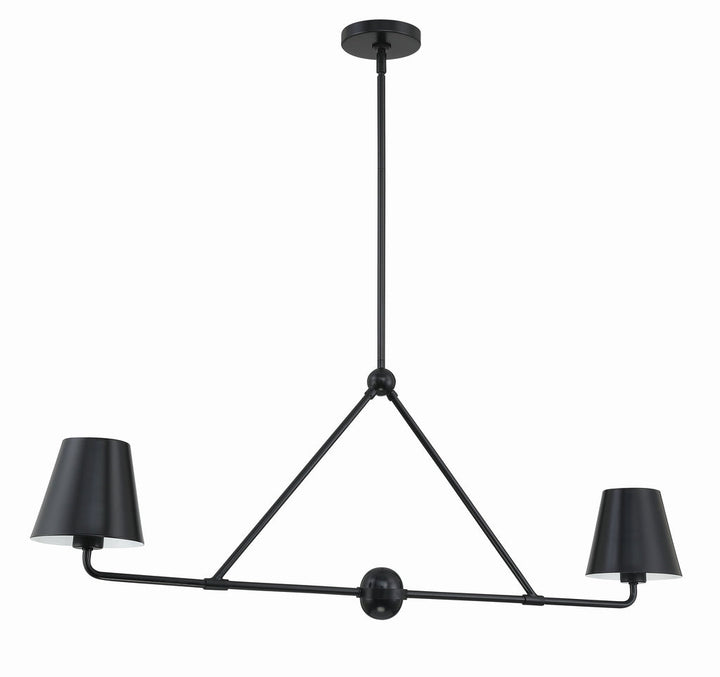 Crystorama Crystorama Xavier 2 Light Matte Black Chandelier